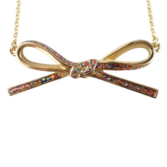 kate spade Jewelry - Kate Spade Skinny Bow Rainbow Necklace